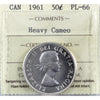1961 Canada 50-cents ICCS Certified PL66 Heavy Cameo