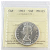 1963 Canada 50-cents ICCS Certified MS65