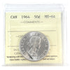 1964 Canada 50-cents ICCS Certified MS64