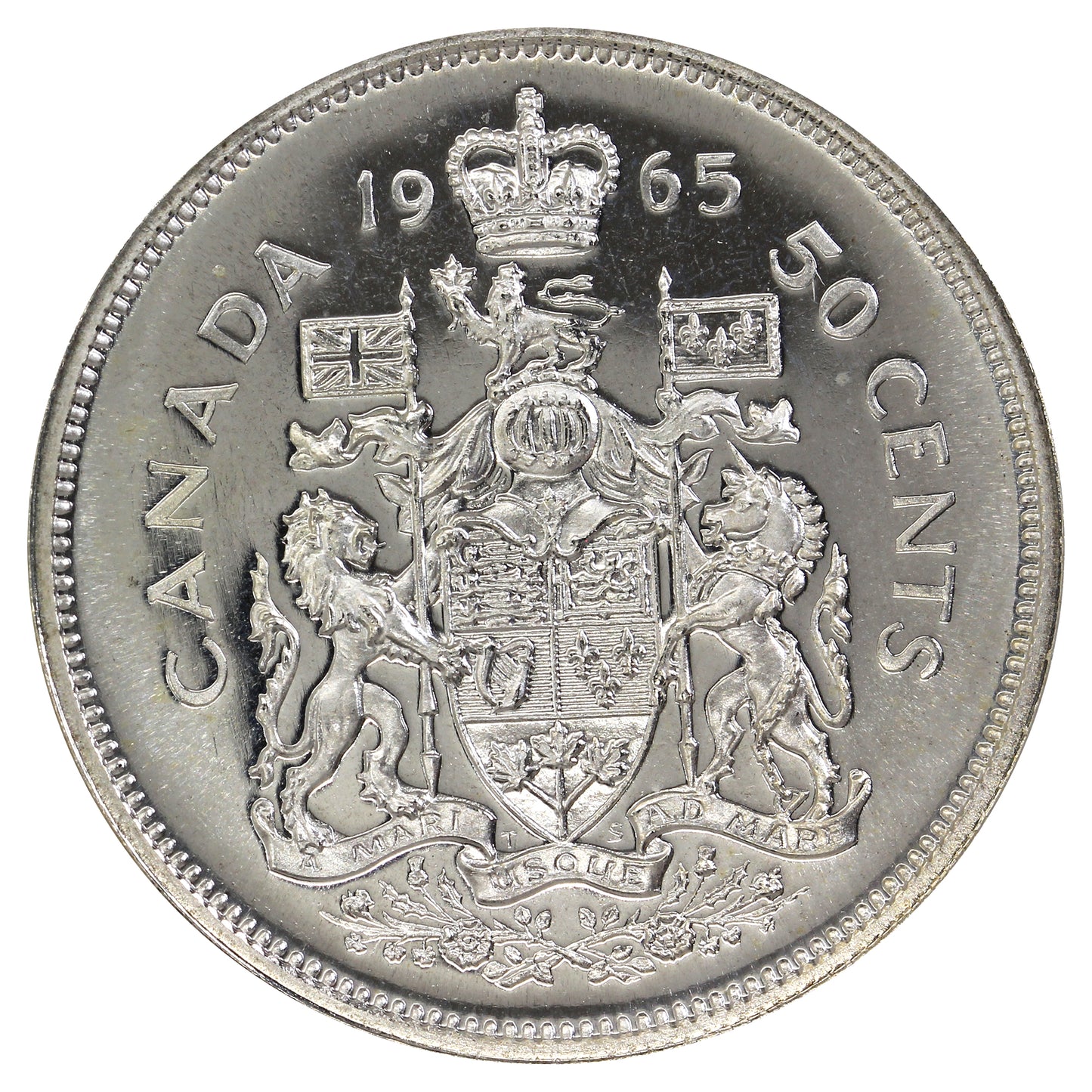 1965 Canada 50-cents ICCS Certified PL65 Ultra Heavy Cameo