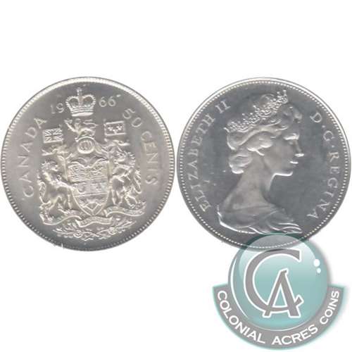 1966 Canada 50-cents Brilliant Uncirculated (MS63)