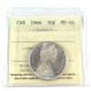 1966 Canada 50-cents ICCS Certified MS64