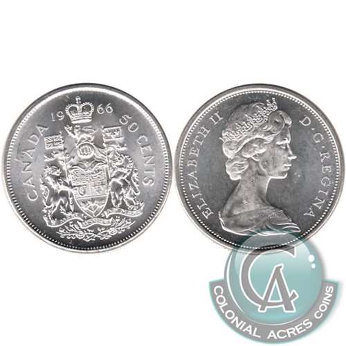 1966 Canada 50-cents UNC+ (MS62)
