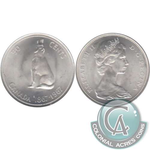 1967 Canada 50-cents Brilliant Uncirculated (MS63)