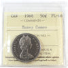 1968 Canada 50-cents ICCS Certified PL66 Heavy Cameo