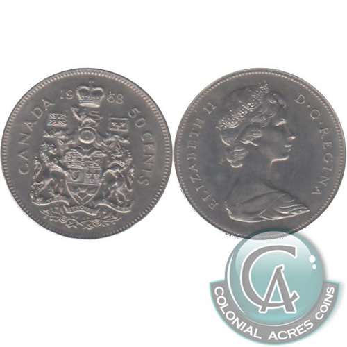 1968 Canada 50-cents Uncirculated (MS60)