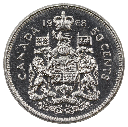 1968 Missing A Canada 50-cents UNC+ (MS62)
