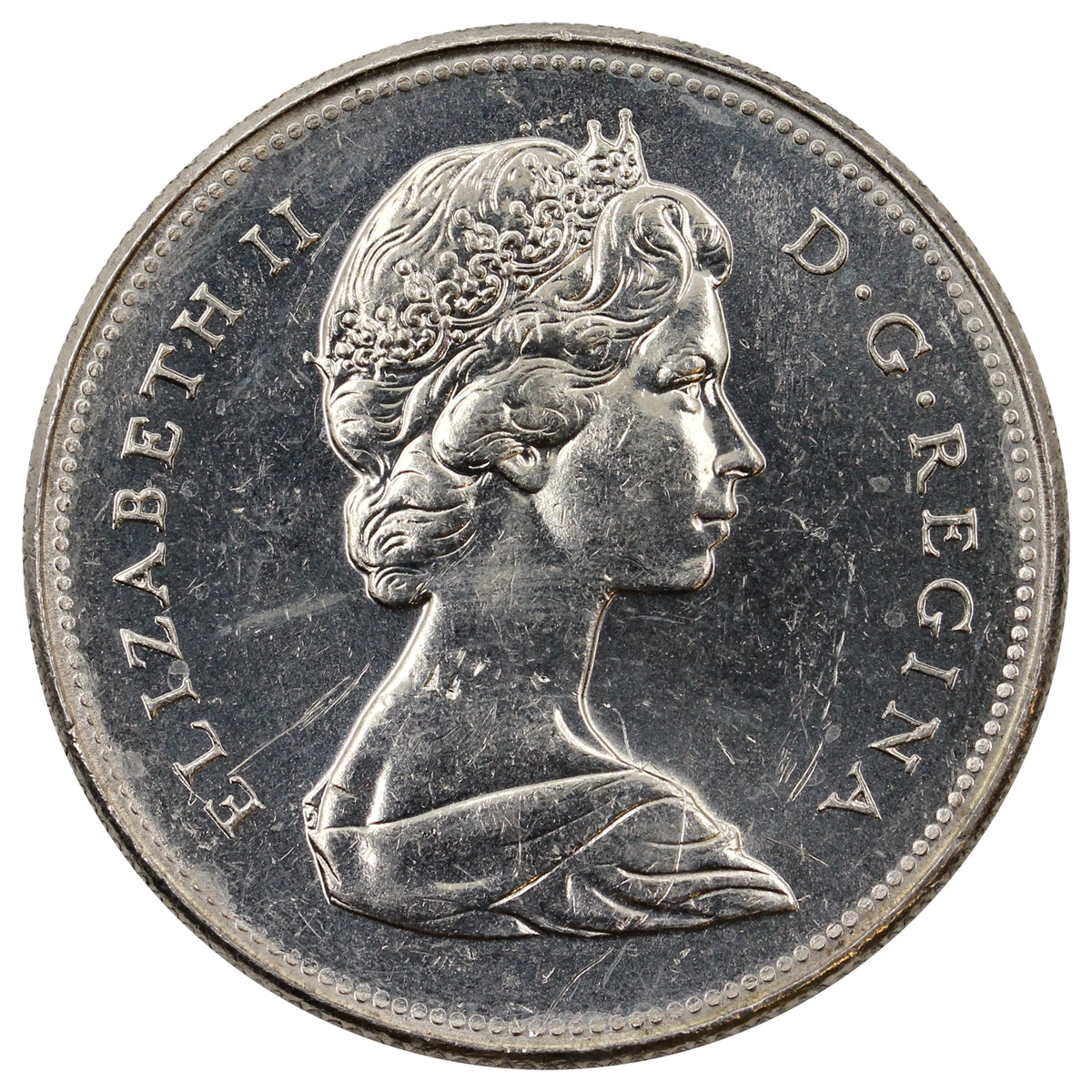 1968 Missing A Canada 50-cents Uncirculated (MS60)
