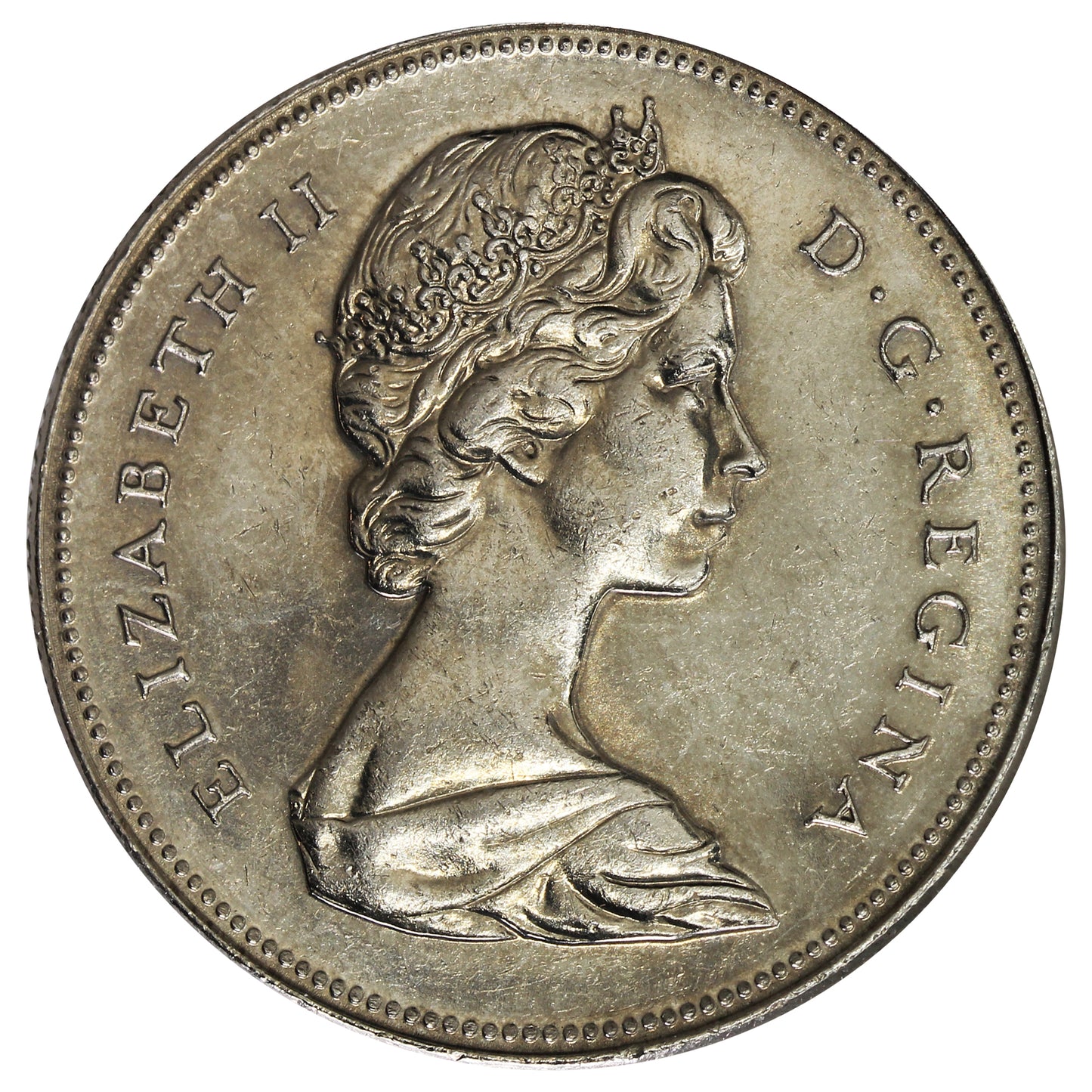 1968 Missing A Canada 50-cents Uncirculated (MS60)