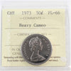 1973 Canada 50-cents ICCS Certified PL66 Heavy Cameo