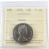 1974 Canada 50-cents ICCS Certified PL66 Cameo