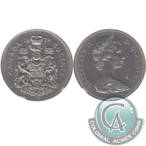 1974 Canada 50-cents Uncirculated (MS60)