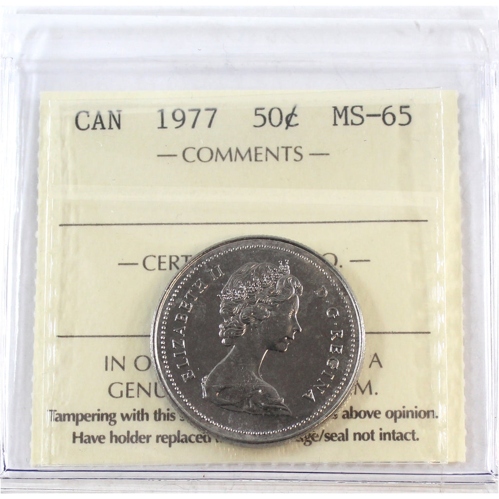1977 Canada 50-cents ICCS Certified MS65