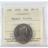 1978 Square Jewels Canada 50-cents ICCS Certified MS65