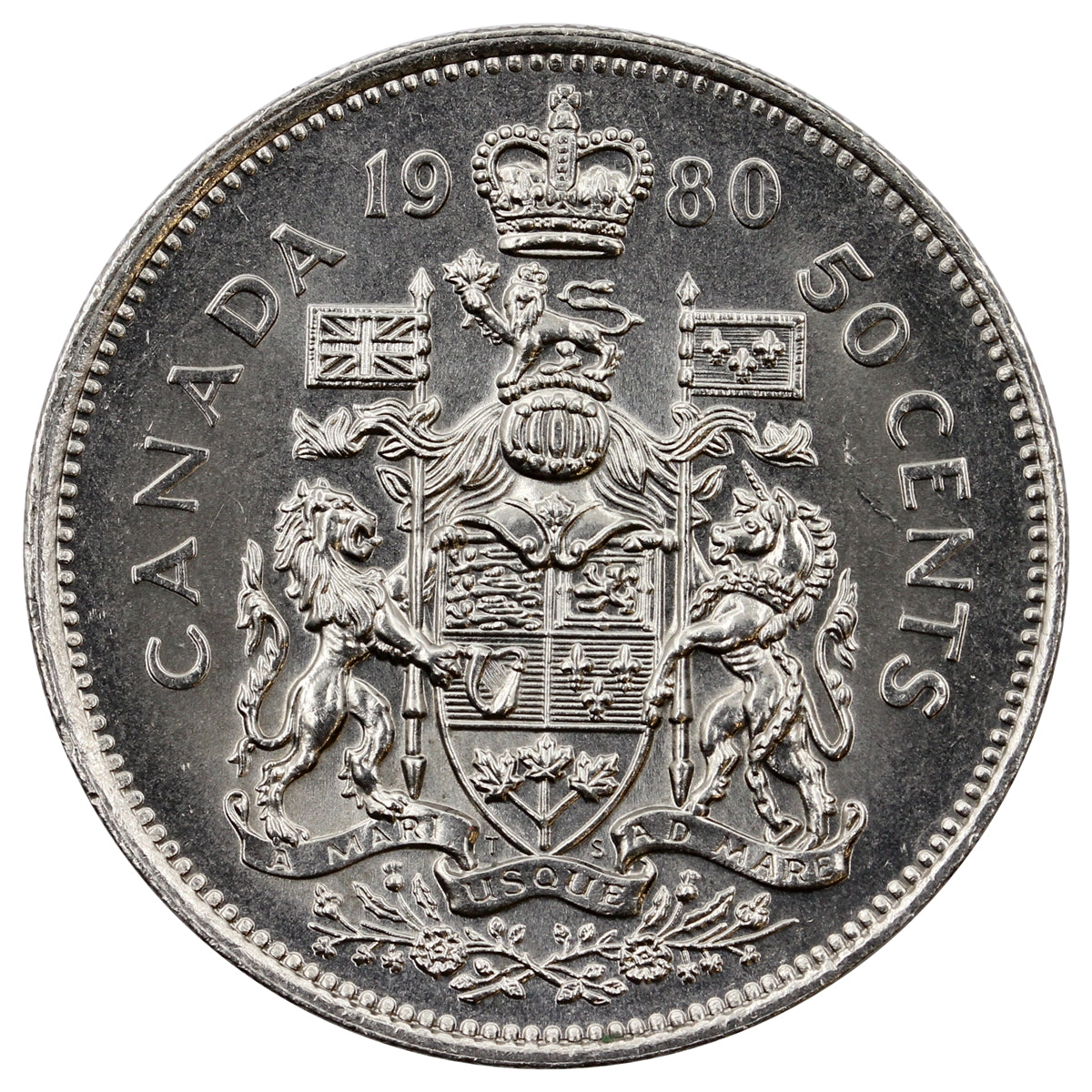 1980 Canada 50-cents Brilliant Uncirculated (MS63)