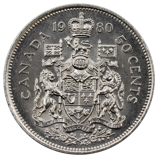 1980 Canada 50-cents Brilliant Uncirculated (MS63)