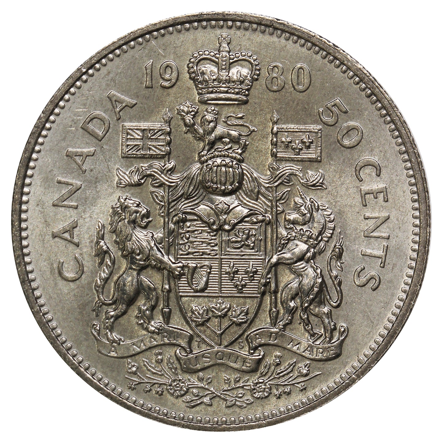 1980 Canada 50-cents Brilliant Uncirculated (MS63)