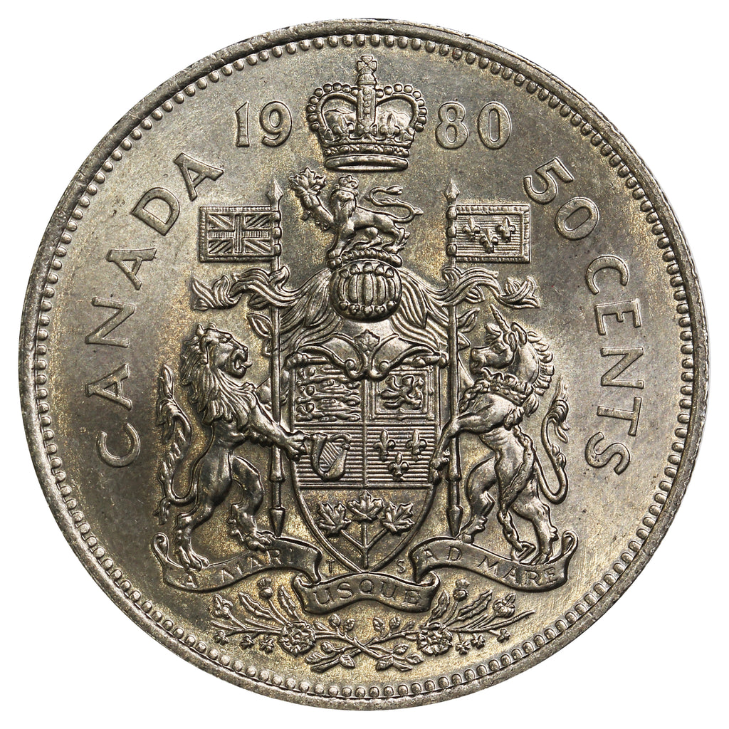 1980 Canada 50-cents Choice Brilliant Uncirculated (MS64)