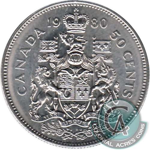 1980 Canada 50-cents UNC+ (MS62)