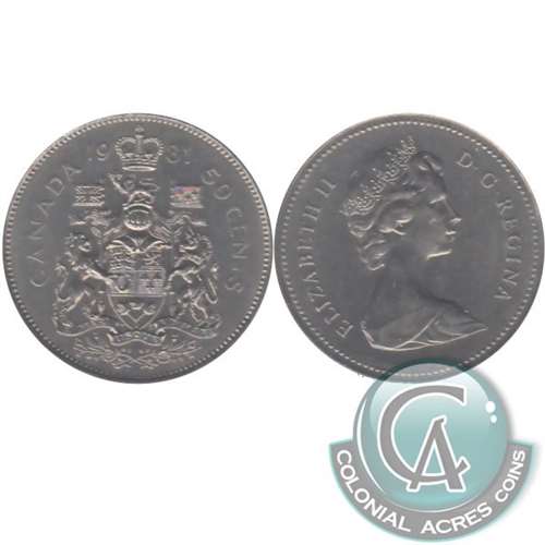1981 Canada 50-cents Brilliant Uncirculated (MS63)