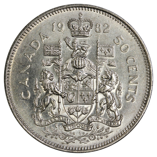 1982 Canada 50-cents UNC+ (MS62)