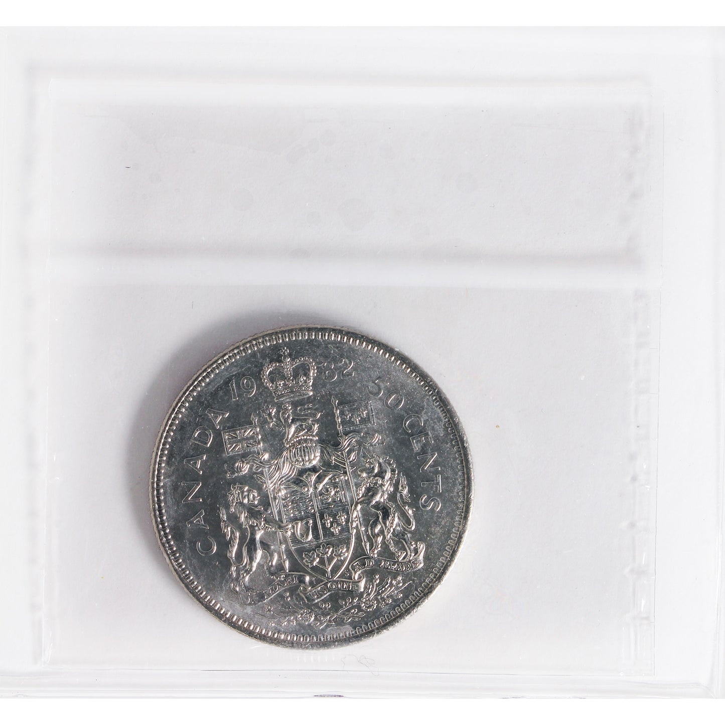 1982 Large Beads, Type 1 Canada 50-cents ICCS Certified MS65