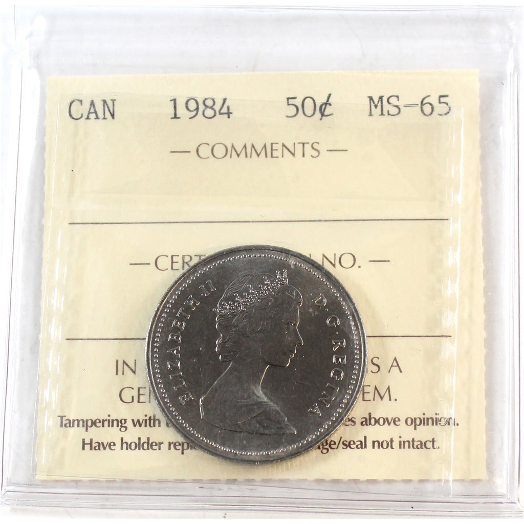 1984 Canada 50-cents ICCS Certified MS65