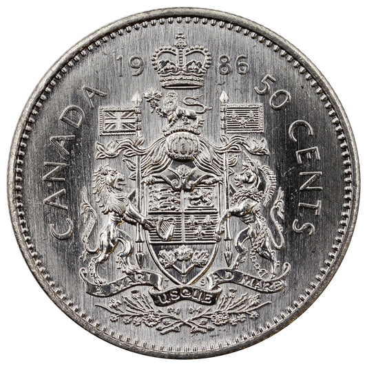 1986 Canada 50-cents Brilliant Uncirculated (MS63)