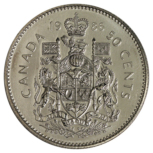 1986 Canada 50-cents Brilliant Uncirculated (MS63)
