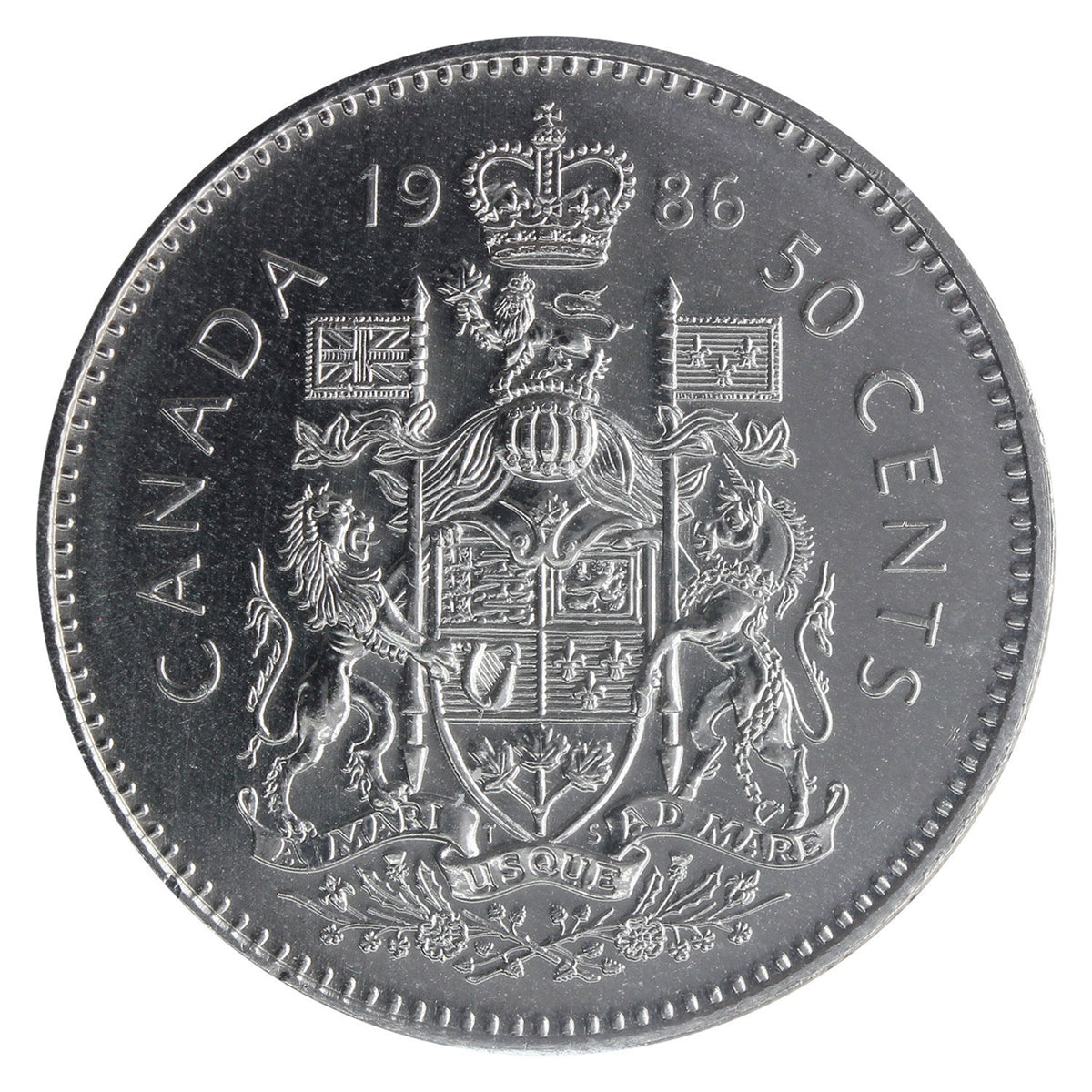 1986 Canada 50-cents ICCS Certified MS65