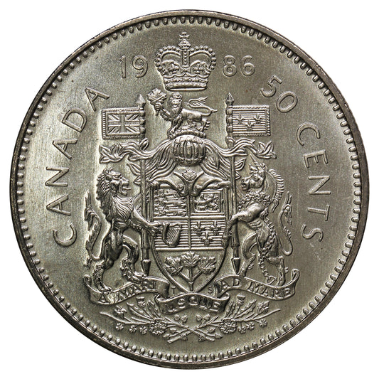 1986 Canada 50-cents Uncirculated (MS60)