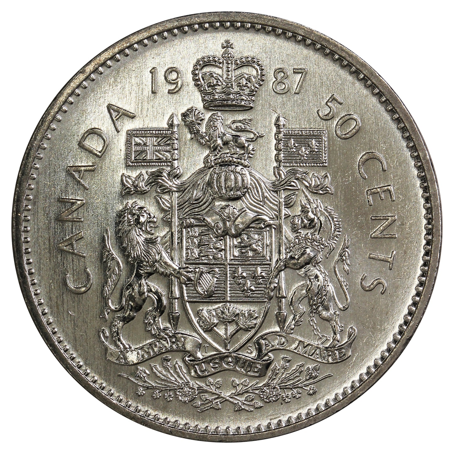 1987 Canada 50-cents Brilliant Uncirculated (MS63)