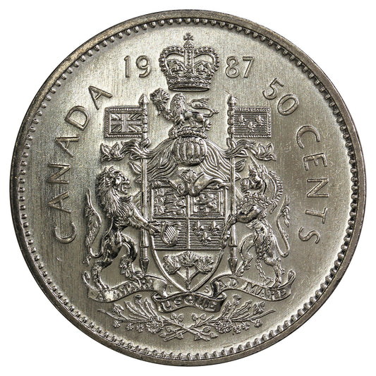 1987 Canada 50-cents Brilliant Uncirculated (MS63)