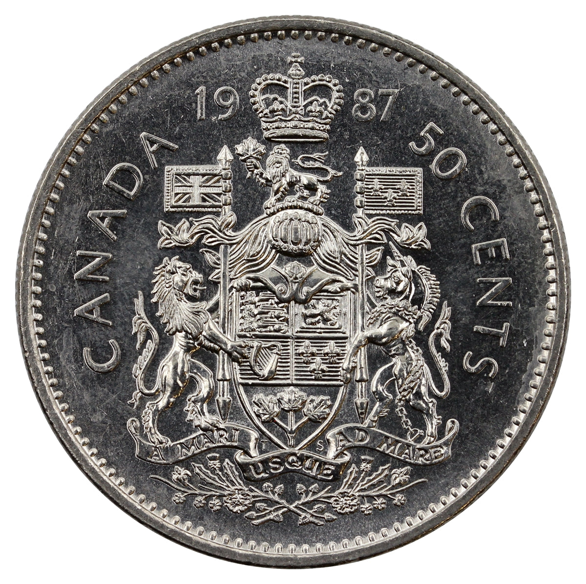 1987 Canada 50-cents UNC+ (MS62)