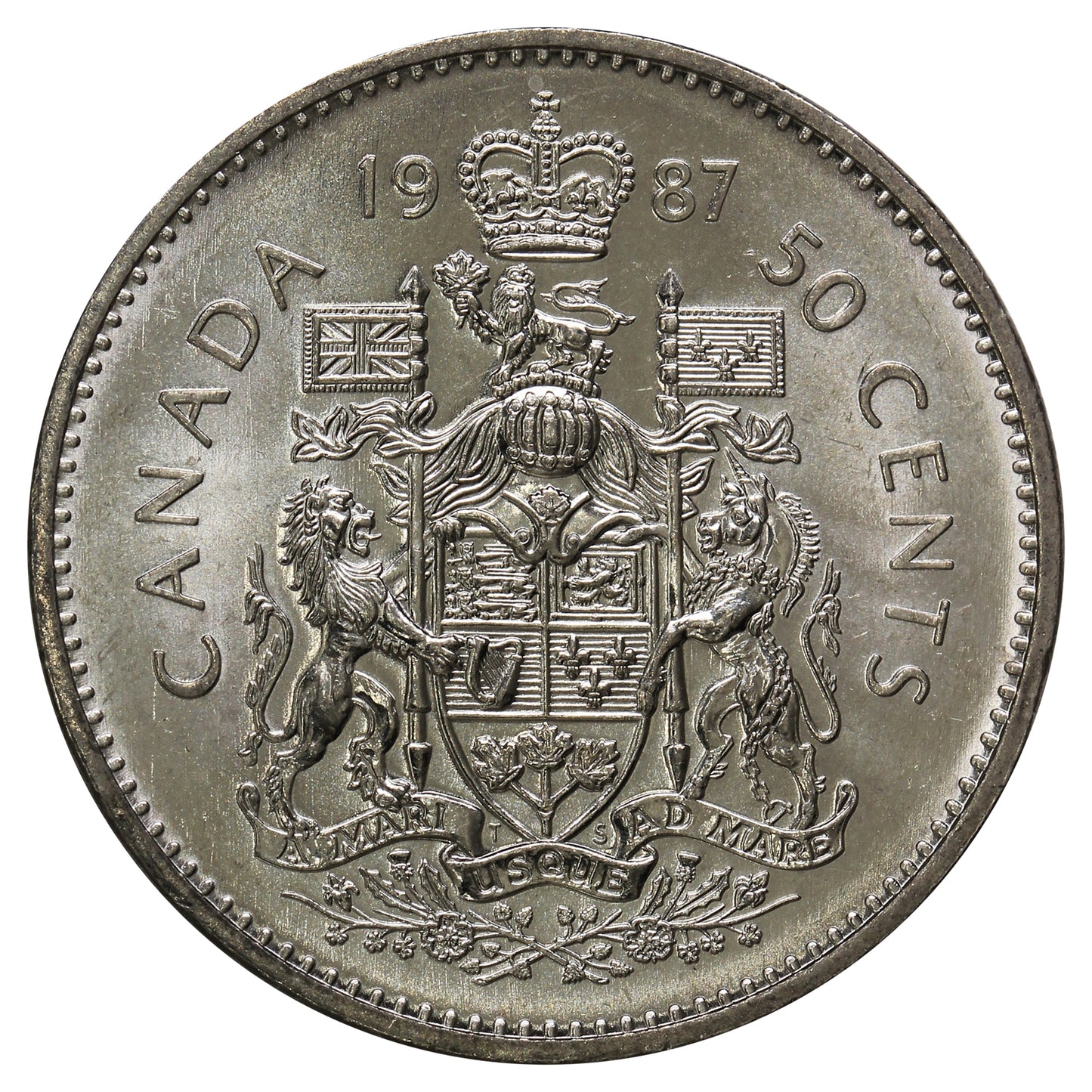 1987 Canada 50-cents Uncirculated (MS60)