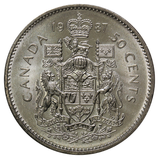 1987 Canada 50-cents Uncirculated (MS60)
