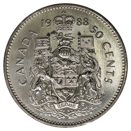 1988 Canada 50-cents Brilliant Uncirculated (MS63)
