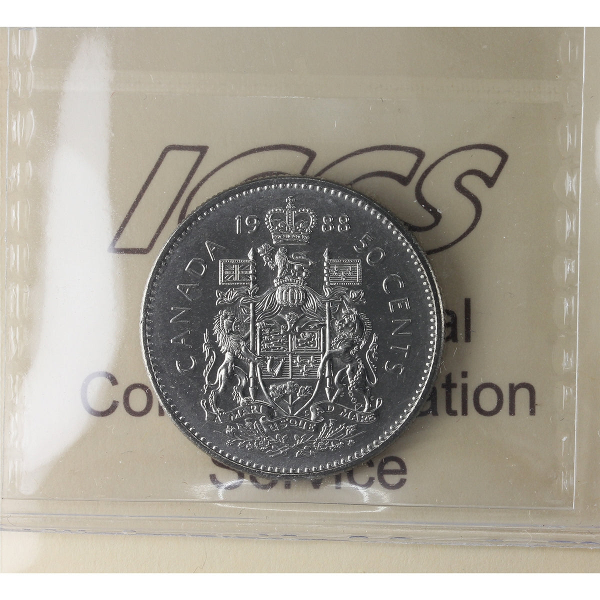 1988 Canada 50-cents ICCS Certified MS65