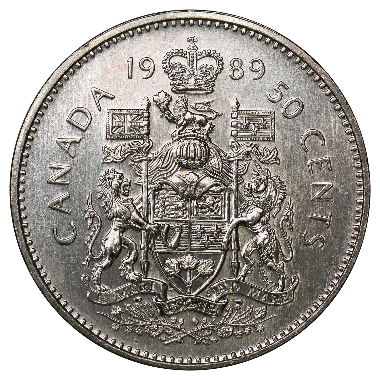 1989 Canada 50-cents UNC+ (MS62)