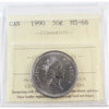 1990 Canada 50-cents ICCS Certified MS66