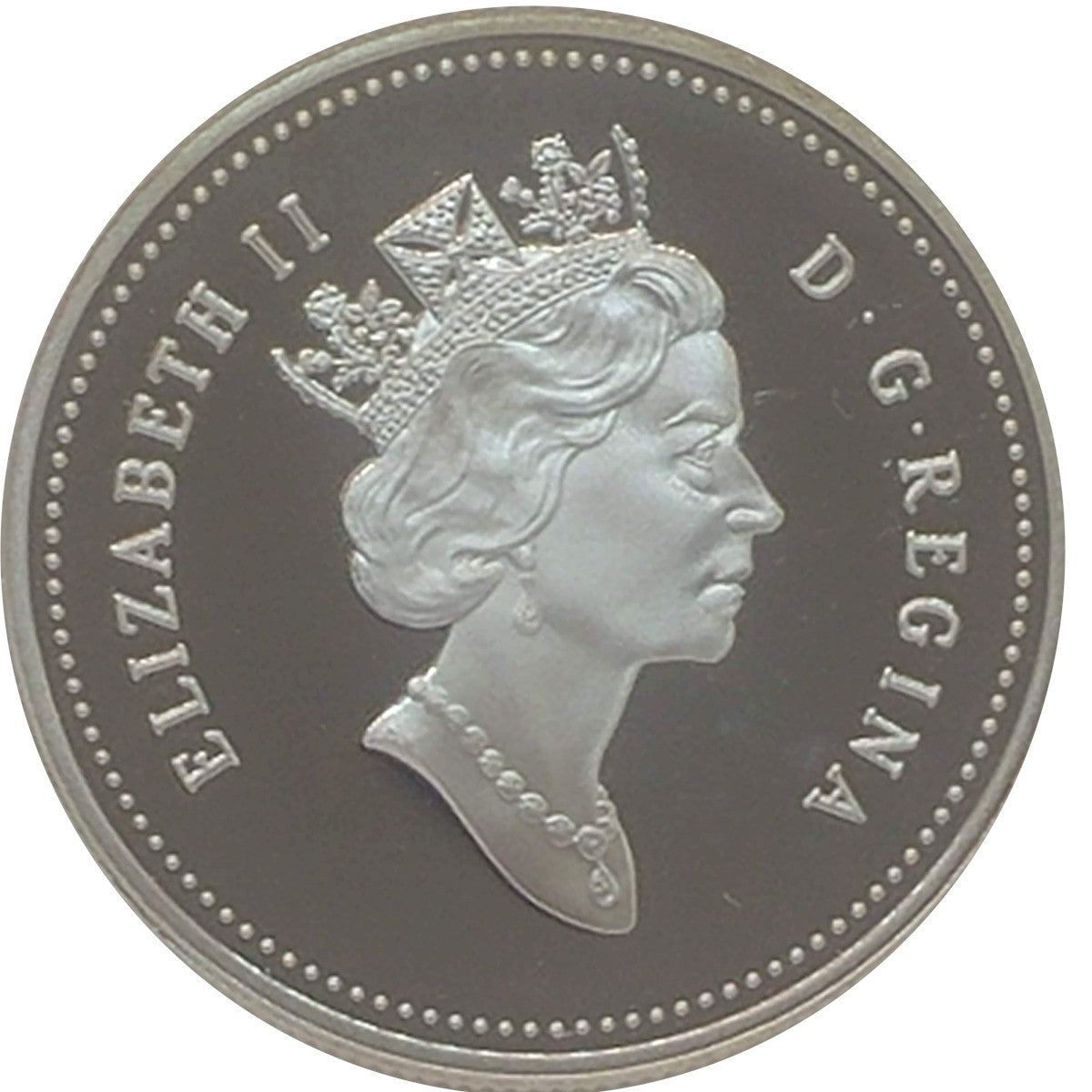 1995 Canada Whitetailed Ptarmigan (Lagopus leucurus) 50-cents Silver Proof_