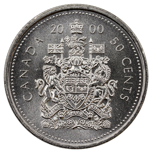 2000 Canada 50-cents Brilliant Uncirculated (MS63)