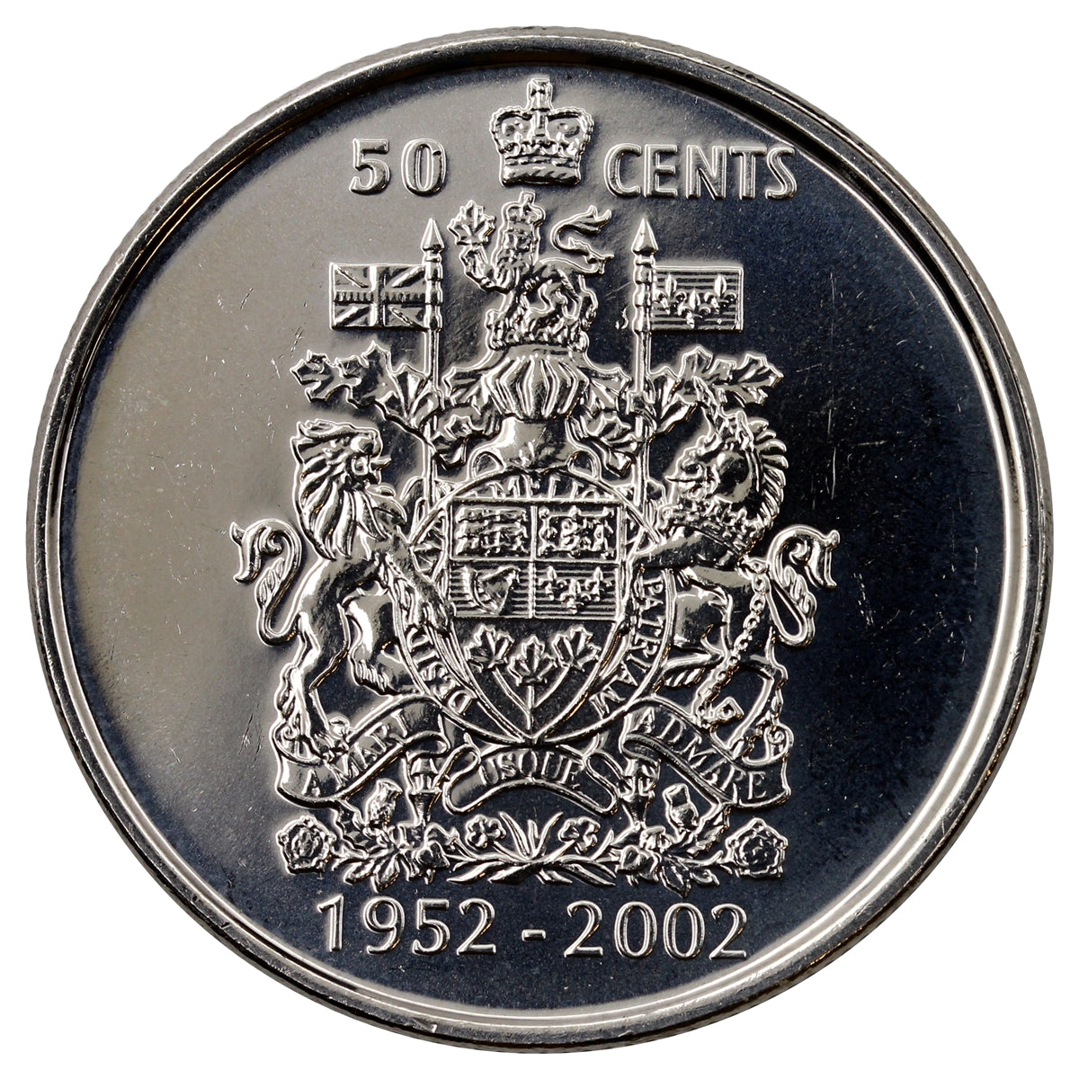 2002P Canada Jubilee 50-cents Brilliant Uncirculated (MS63)