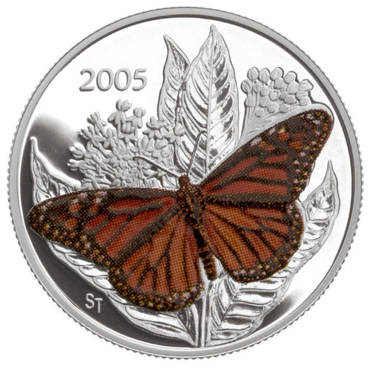 2005 Canada Monarch Butterfly 50-cents Silver Proof_