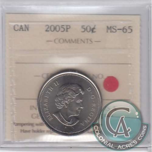 2005P Canada 50-cents ICCS Certified MS65