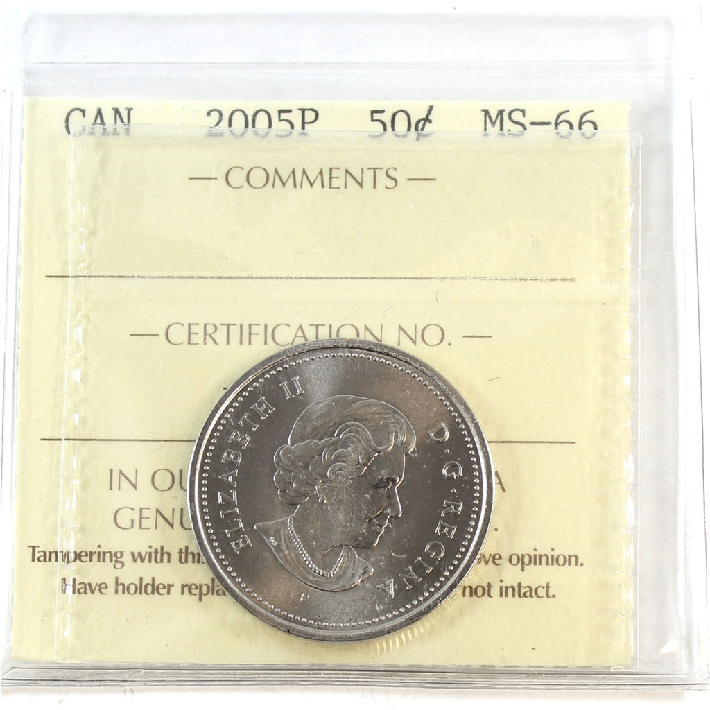 2005P Canada 50-cents ICCS Certified MS66