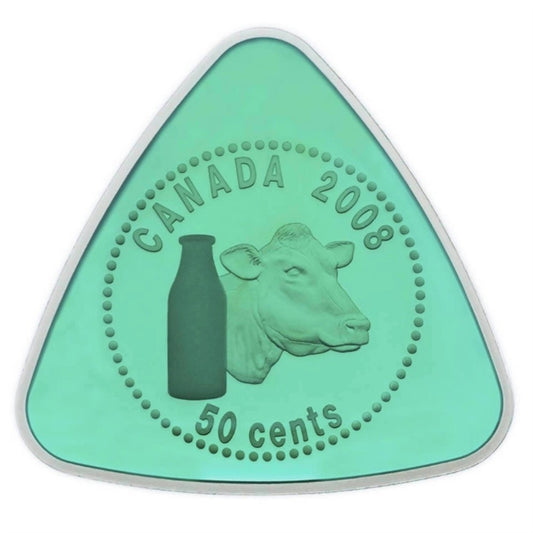 2008 Canada Milk Token 50-cents Silver Proof_