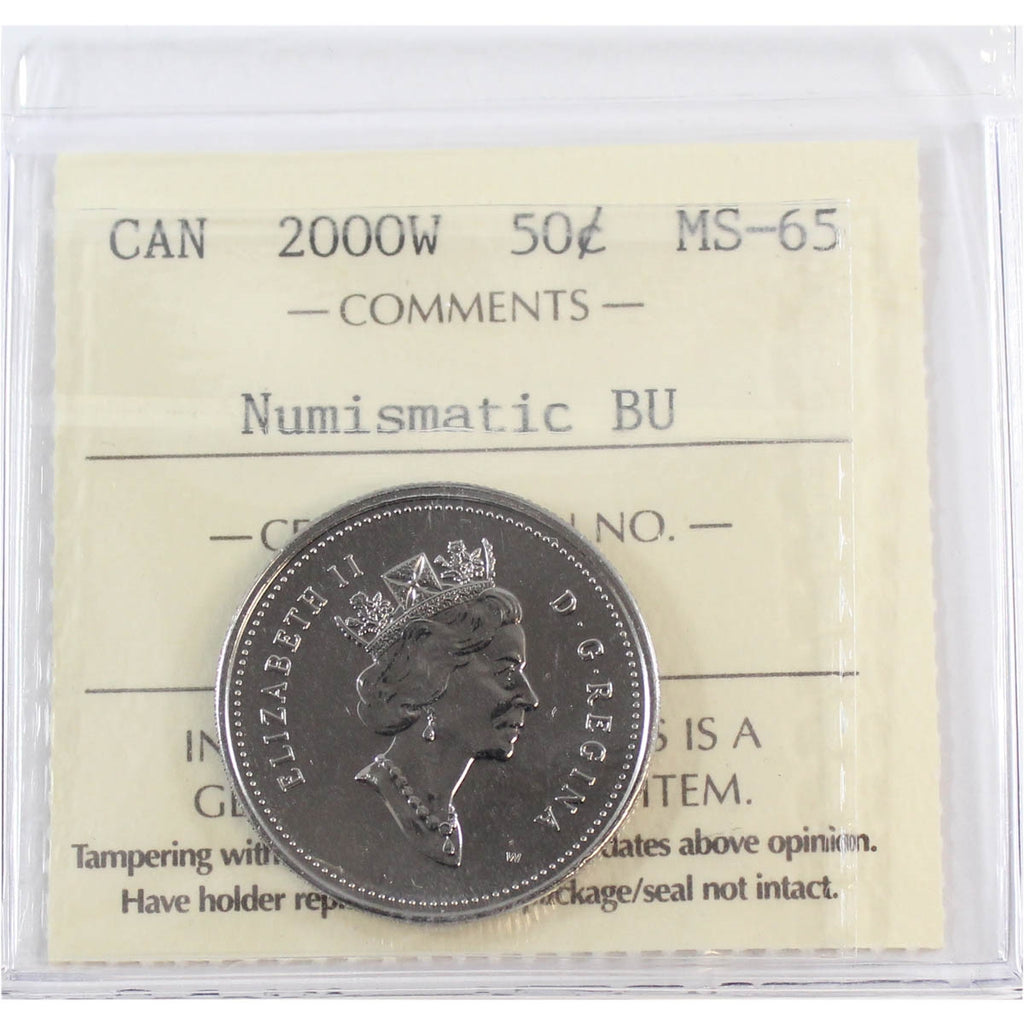 2000W Canada 50-cents ICCS Certified MS65 NBU