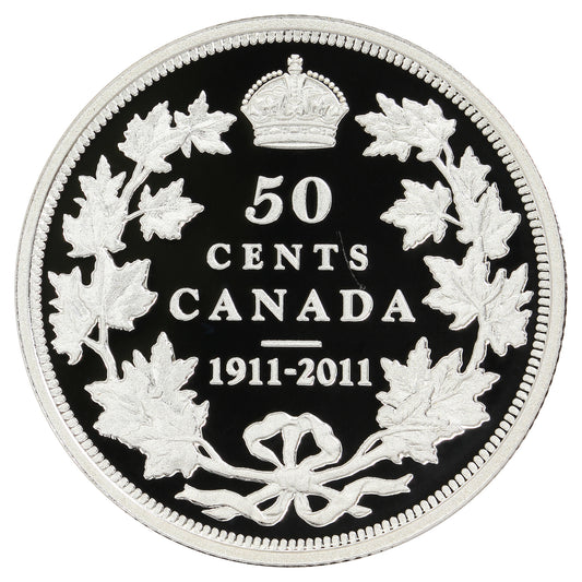 2011 Canada 100th Ann. 50-cents Silver Proof