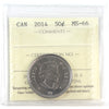 2014 Canada 50-cents ICCS Certified MS66